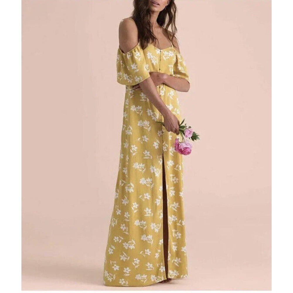 Billabong Yellow Floral Maxi Dress